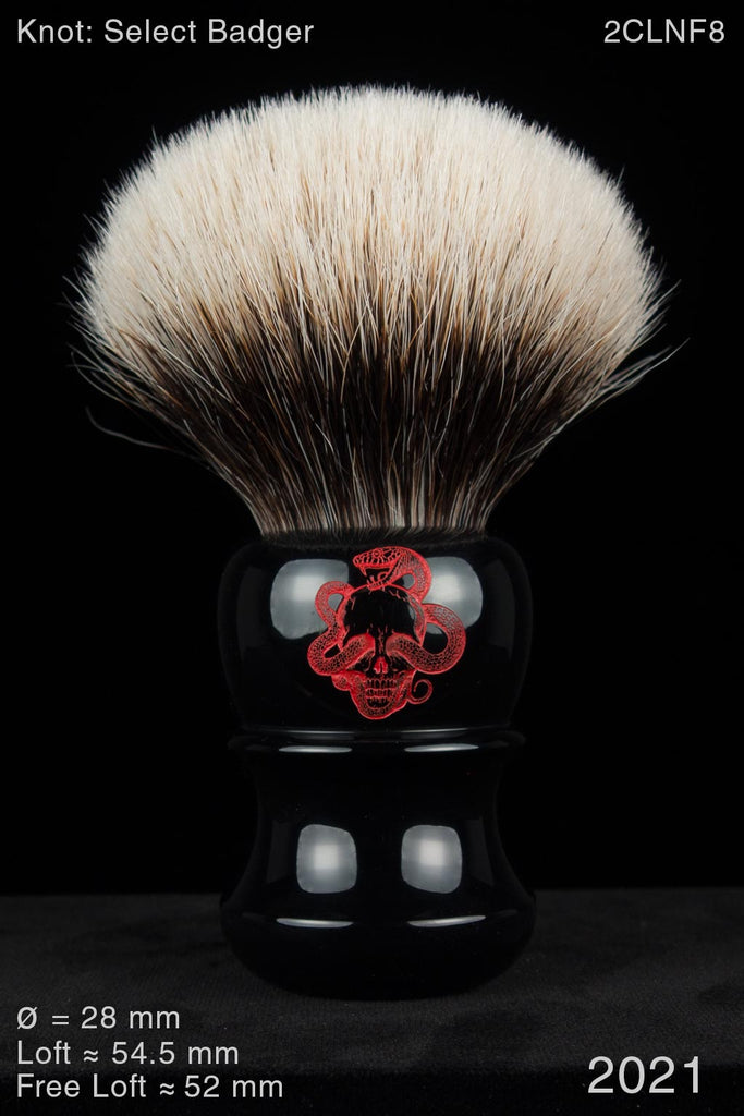 2021 Snake and Skull 28 mm Polished Ebony