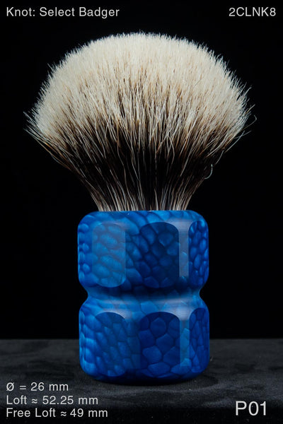 Prototype 26 mm Machine Finished Blue Juma – Dark Holler Design Works, LLC